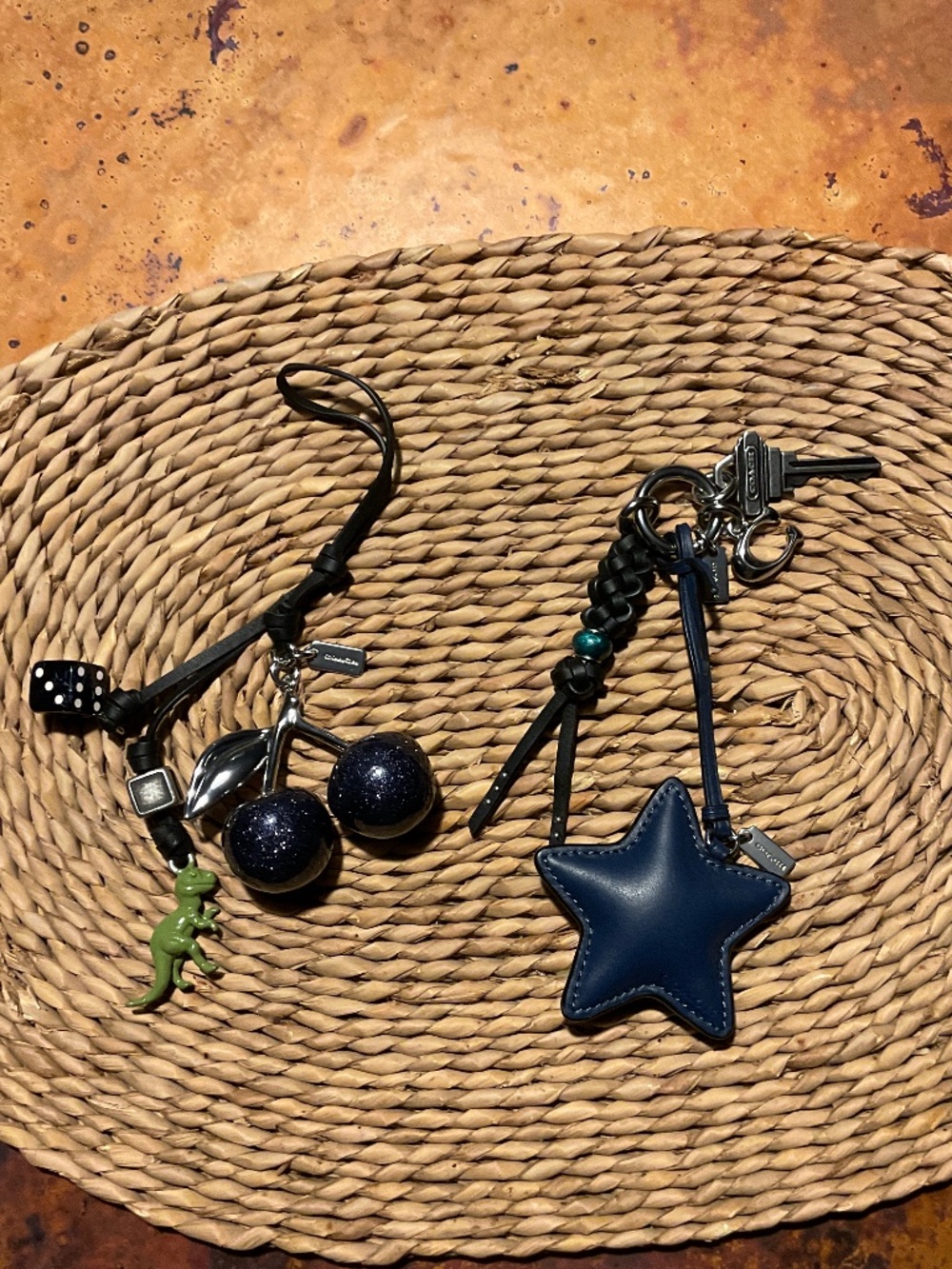 Coach Bag Charms Compass 35 loved leather